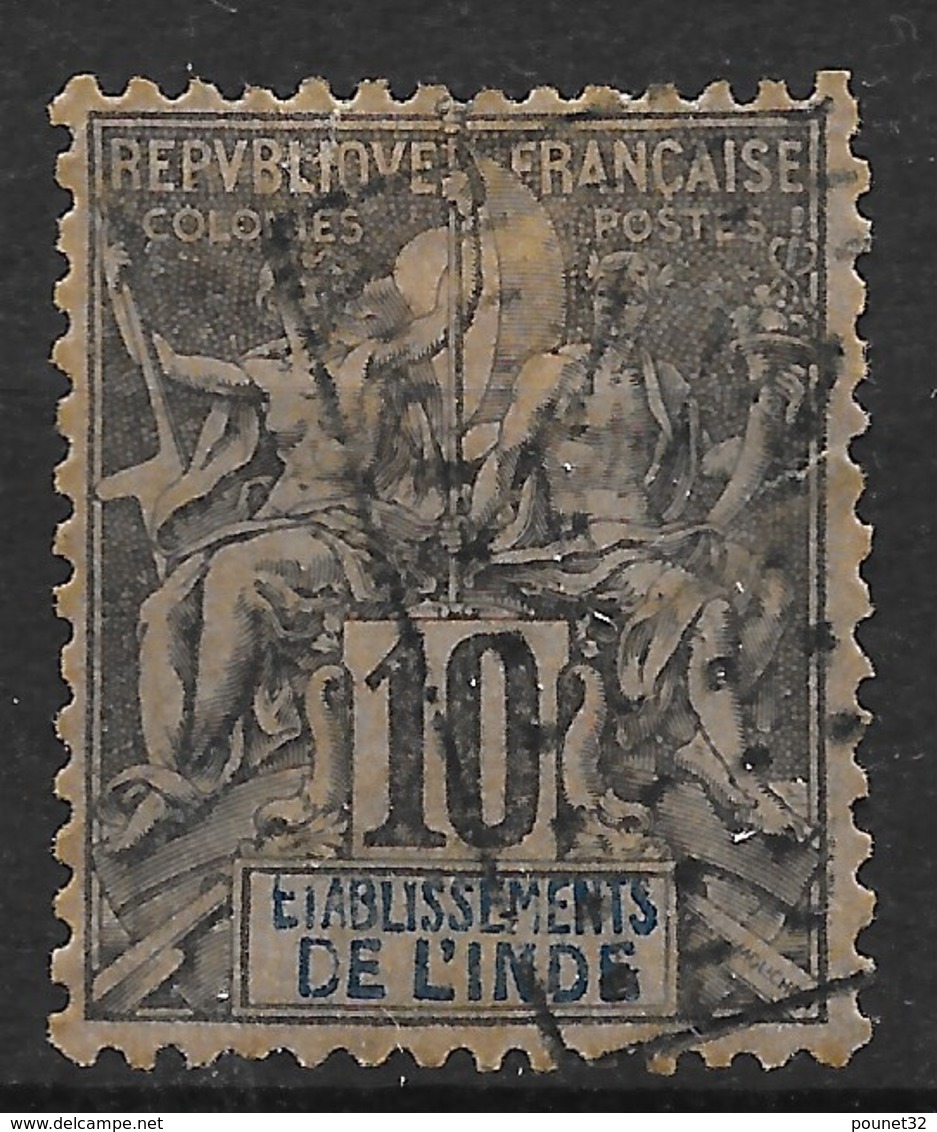 INDE FRANCAISE GROUPE N° 5 RARE OBLITERATION PAR CACHET DE KARIKAL - Usati