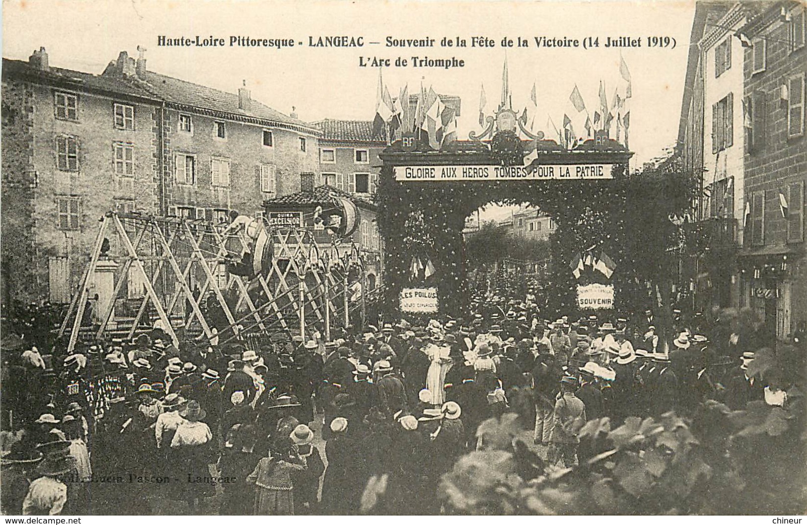 LANGEAC SOUVENIR DE LA FETE DE LA VICTOIRE ARC DE TRIOMPHE - Langeac