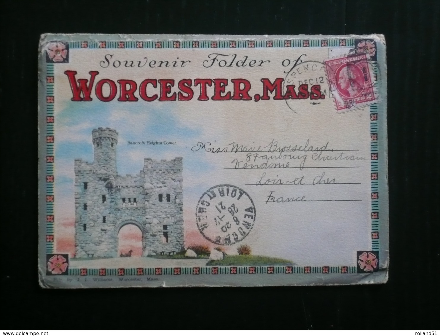 Souvenir Folder Of Worcester. Carte Dépliant Avec Nombreuses Datée 1921 - Worcester