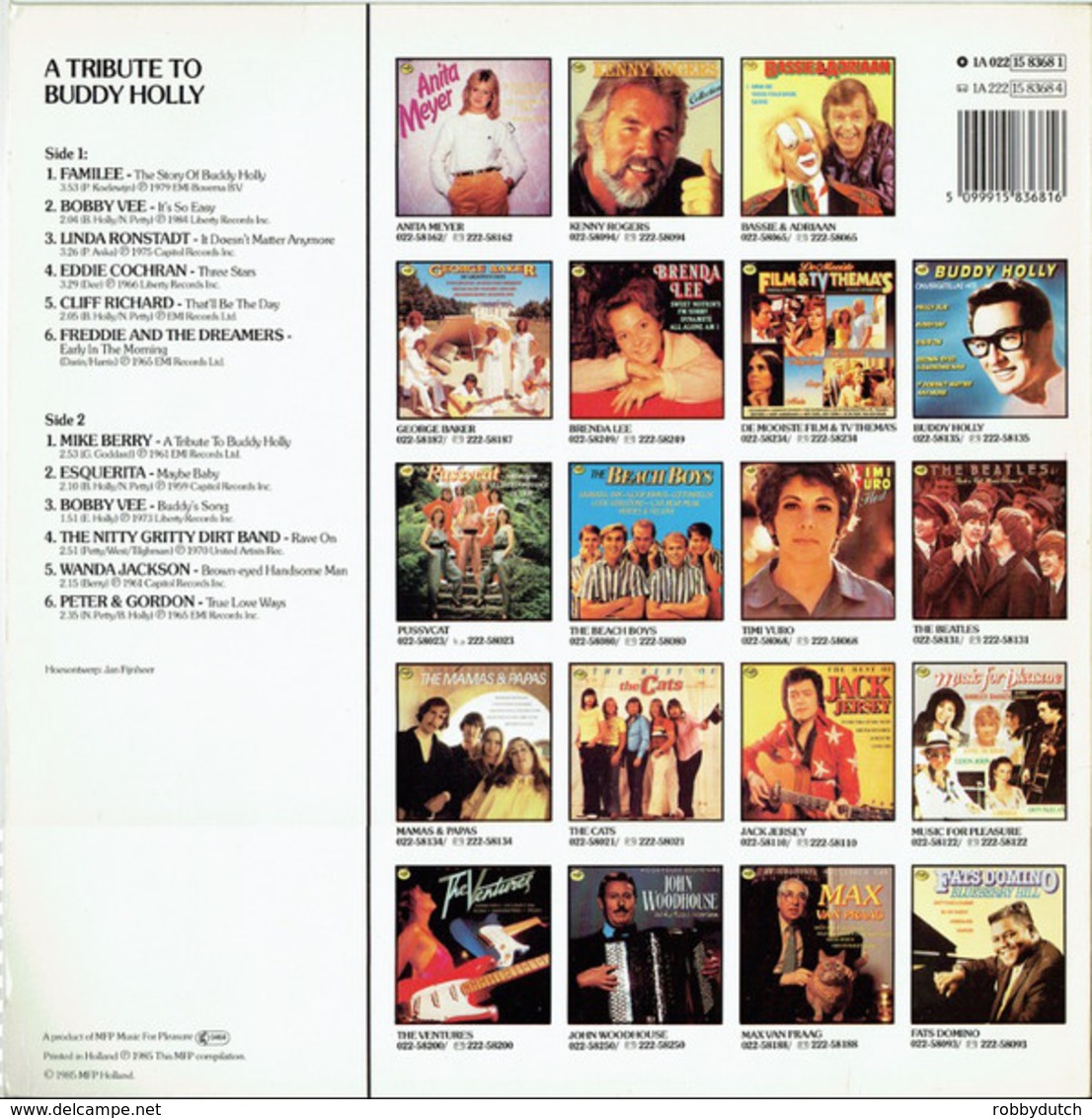 * LP *  A Tribute To Buddy Holly - Linda Ronstadt, Cliff Richard, Eddie Cochran, The Nitty Gritty Dirt Band A.o. - Hit-Compilations