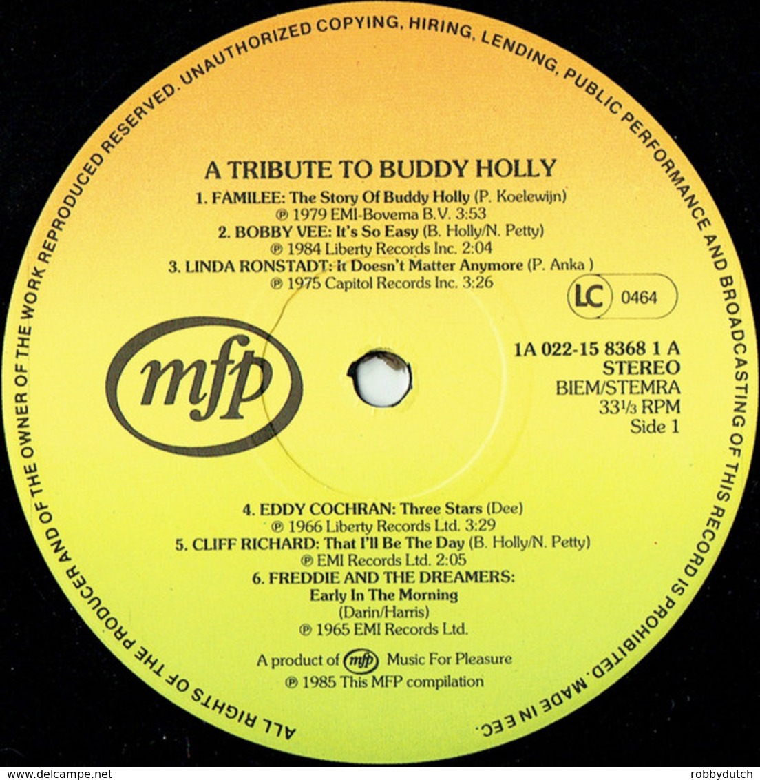 * LP *  A Tribute To Buddy Holly - Linda Ronstadt, Cliff Richard, Eddie Cochran, The Nitty Gritty Dirt Band A.o. - Hit-Compilations