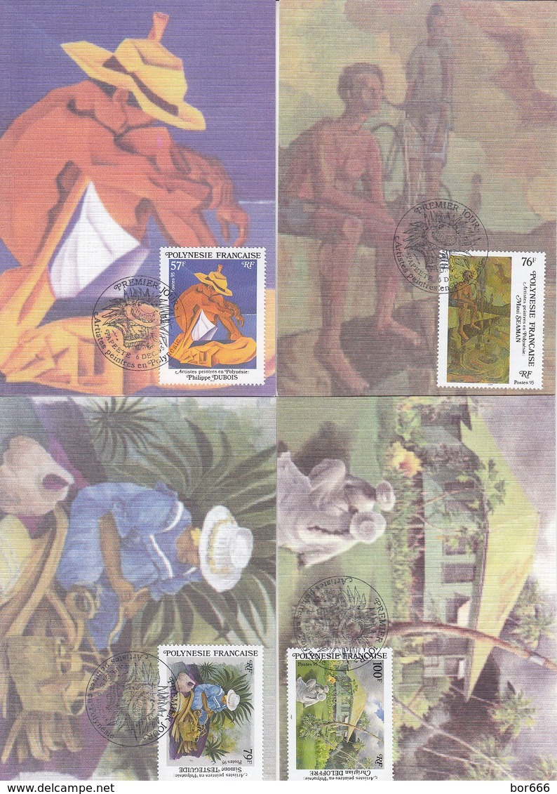 GOOD FRENCH POLYNESIA Maxicard 1995 - Art / Painting - Cartes-maximum