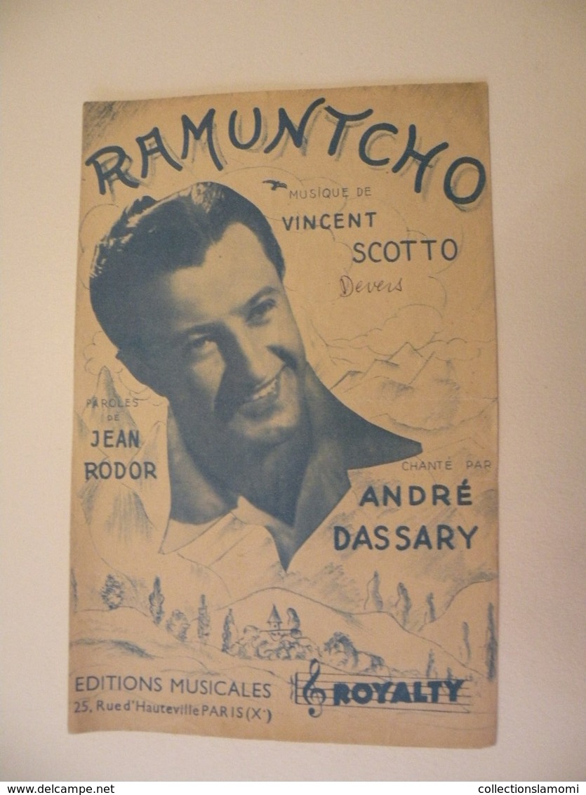 Ramuntcho (André Dassary)-(musique Vincent Scotto) (paroles Jean Rodor) (Partition)1944 - Chansonniers