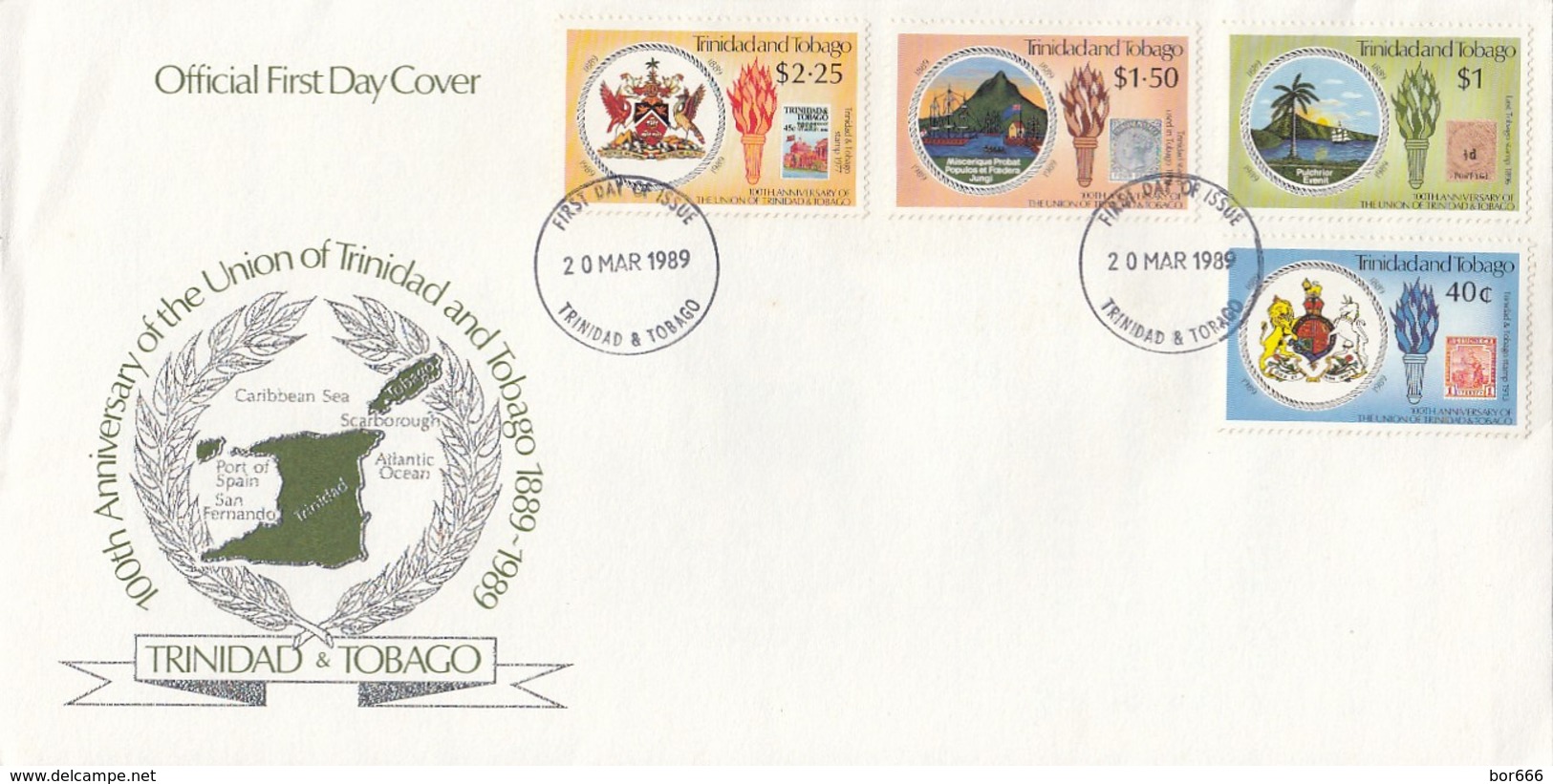 GOOD TRINIDAD & TOBAGO FDC 1989 - Union Of Trinidad & Tobago - Trinidad En Tobago (1962-...)