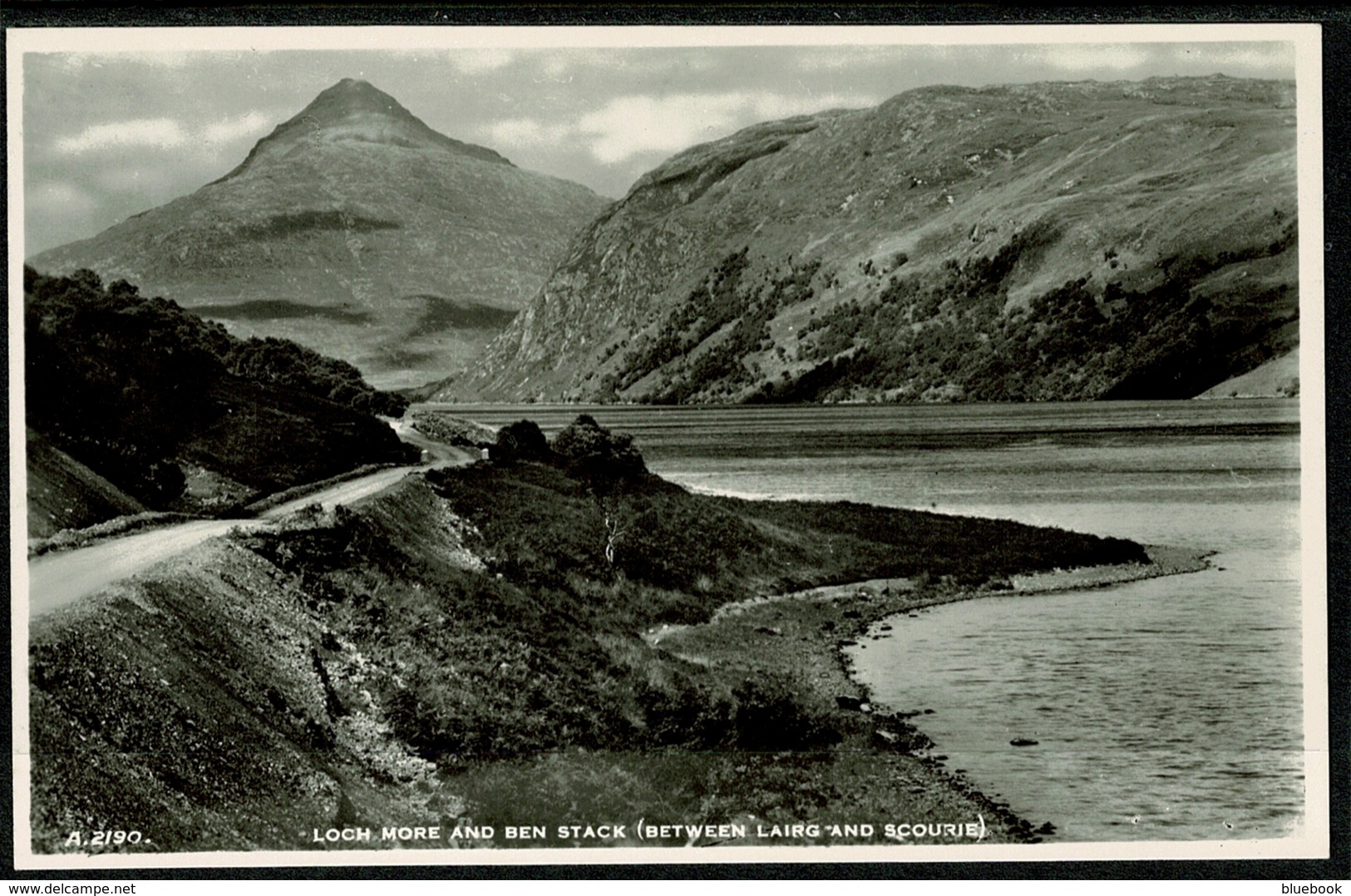Ref 1291 - Real Photo Postcard - Loch More & Ben Stack - Sutherland Scotland - Sutherland