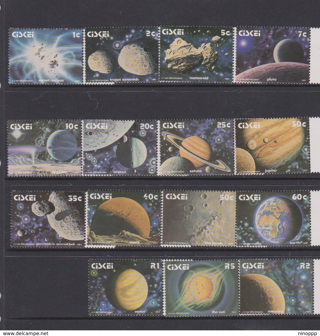 South Africa-Ciskei Scott 168-182 1991 Solar System, Mint Never Hinged - Ciskei