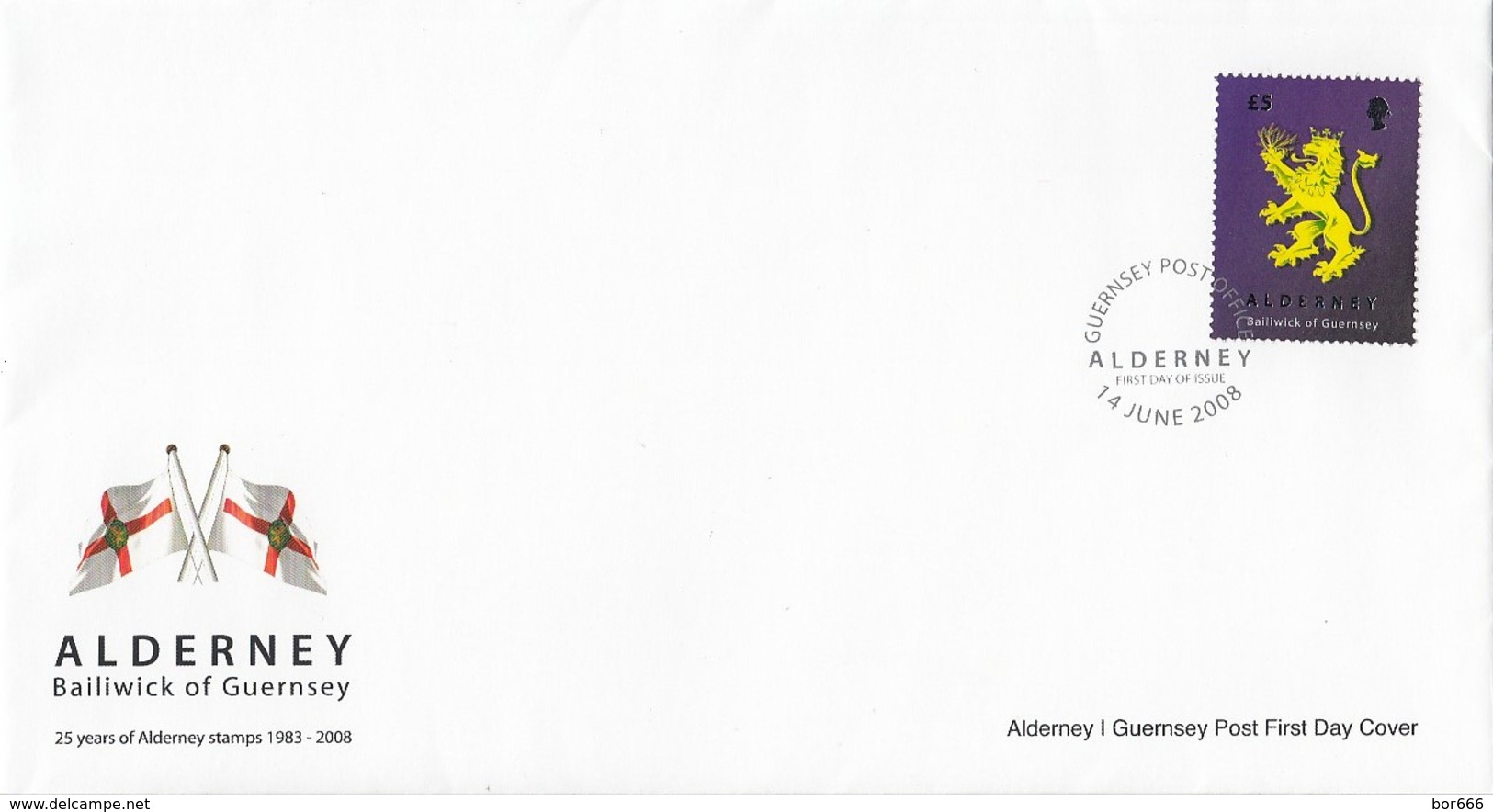 GOOD ALDERNEY FDC 2008 - Alderney Stamps 25 - Alderney