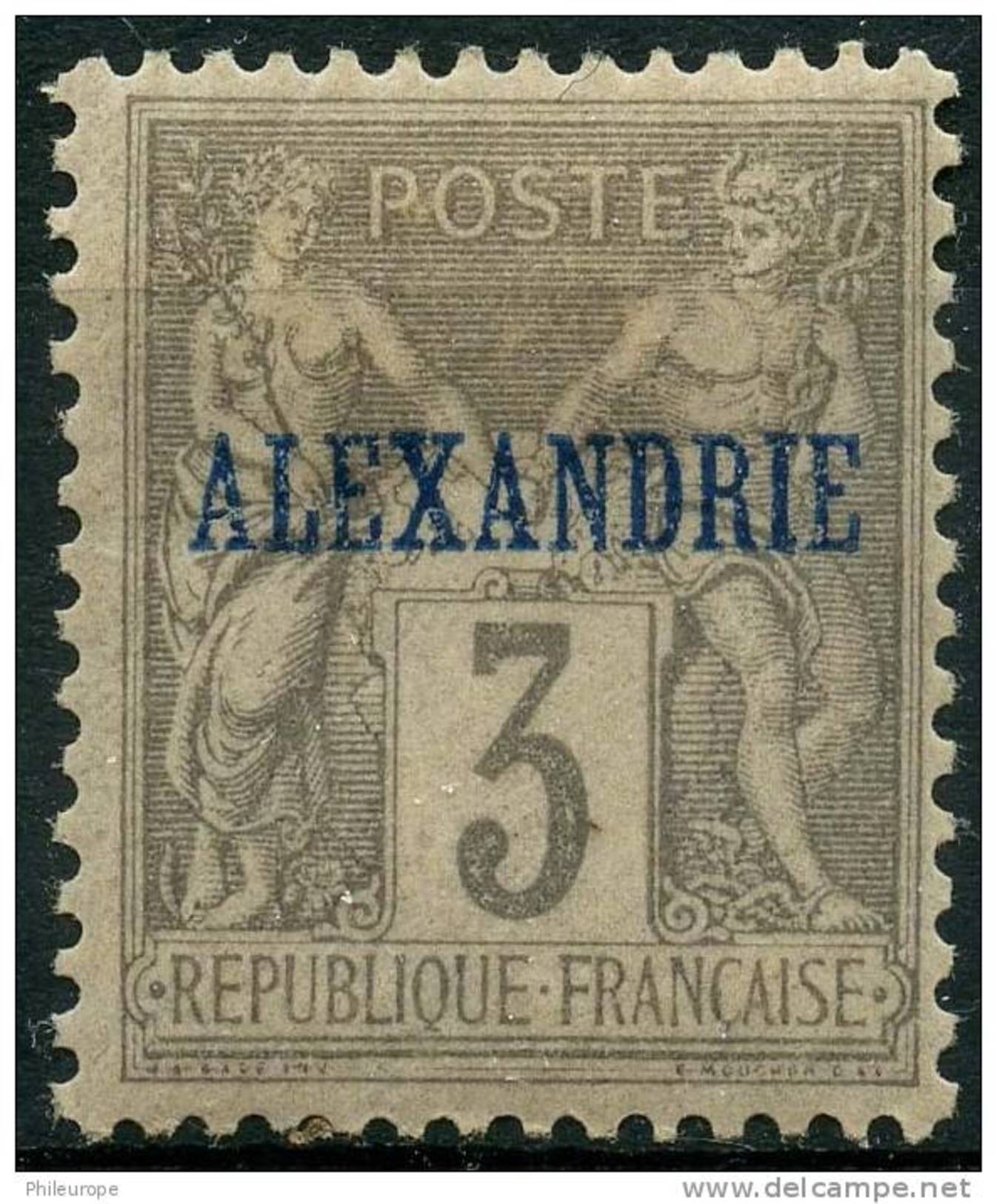 Alexandrie (1899) N 3 * (charniere) - Neufs