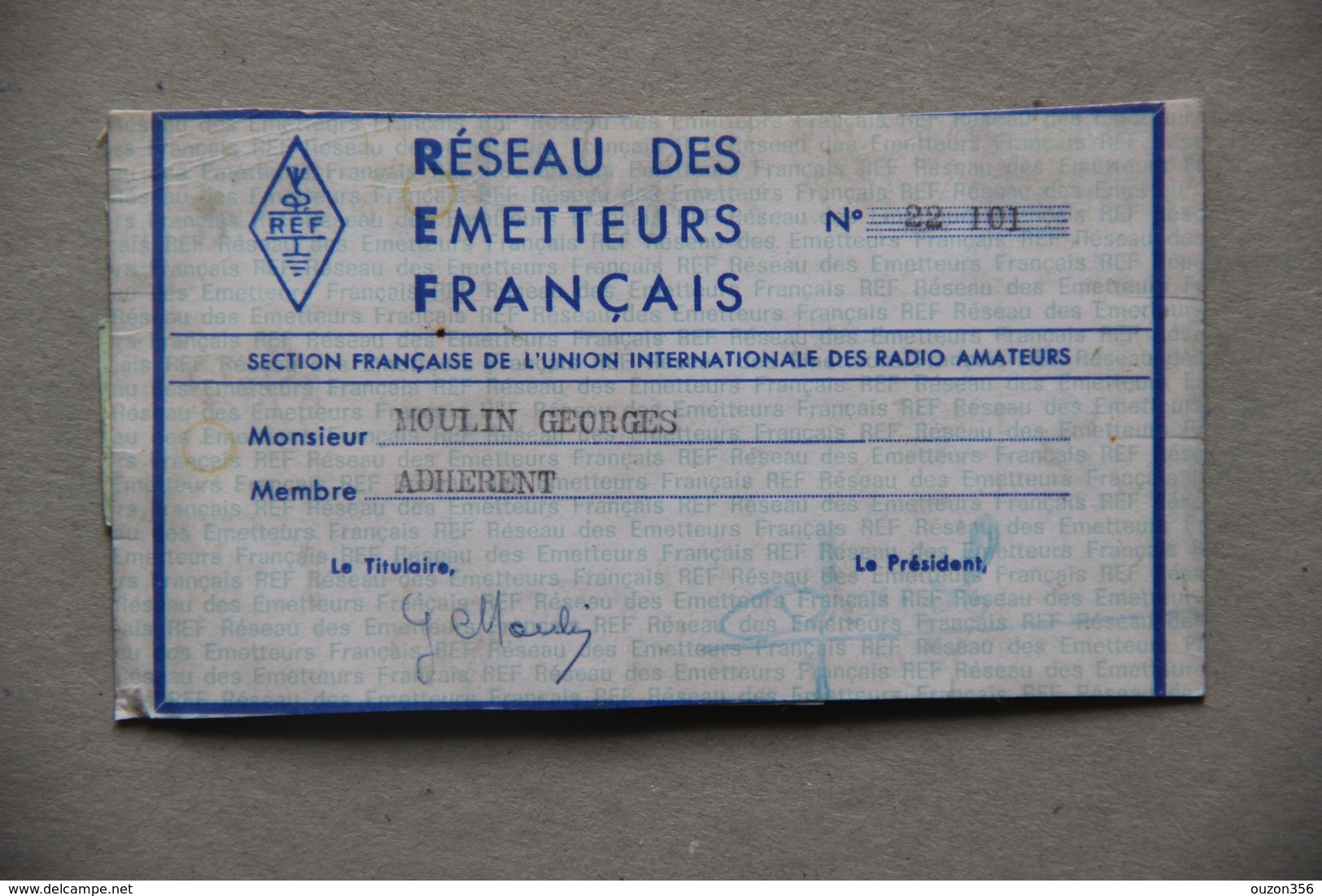 Carte De Membre, Réseau Des Emetteurs Français Radio Amateurs, 1970-1988 - Collections