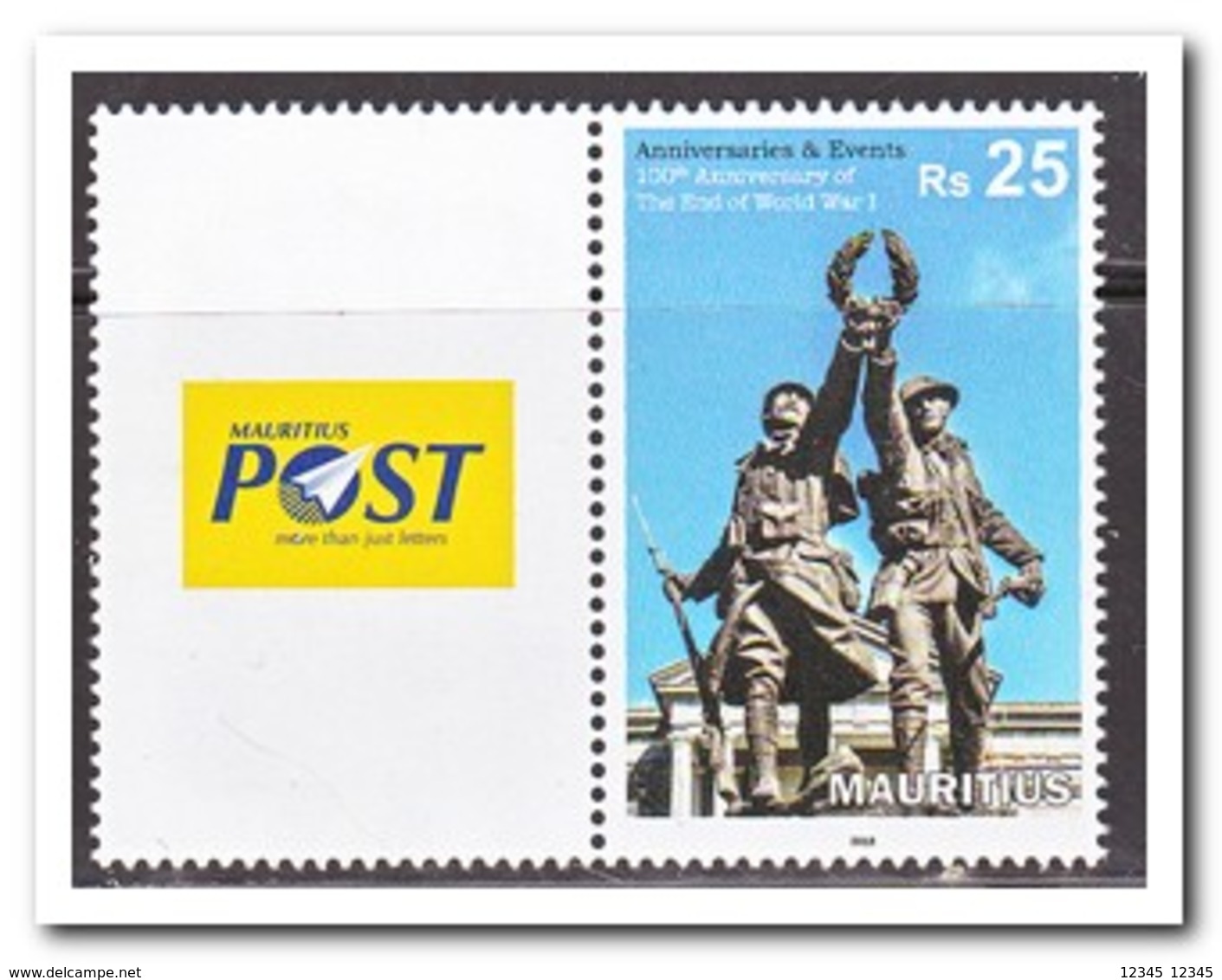 Mauritius 2018, Postfris MNH, 100th Anniversary Of The End Of World War 1 - Mauritius (1968-...)