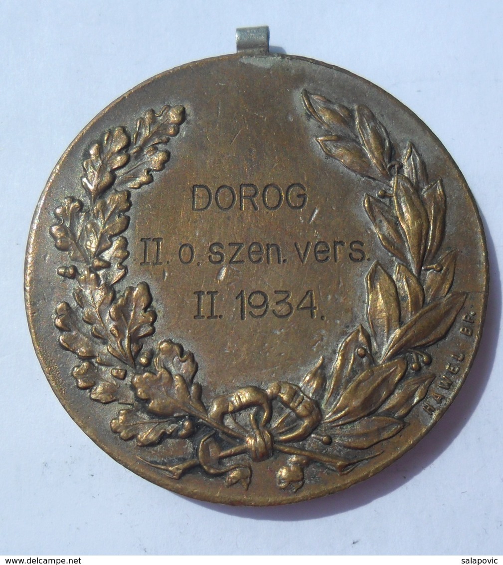 MEDAL WRESTLING DOROG 1934  KUT - Altri & Non Classificati