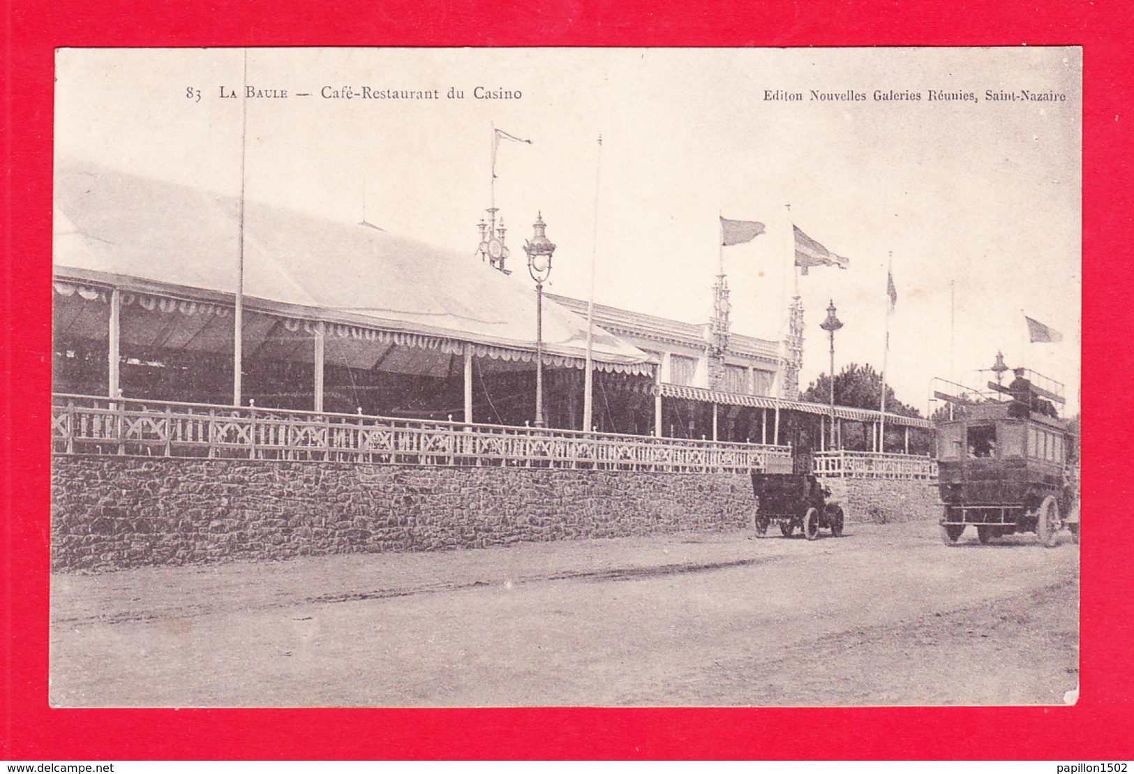 F-44-La Baule-53A65  Café Restaurant Du Casino, Vieil Autobus Et Vieille Voiture, Cpa BE - La Baule-Escoublac