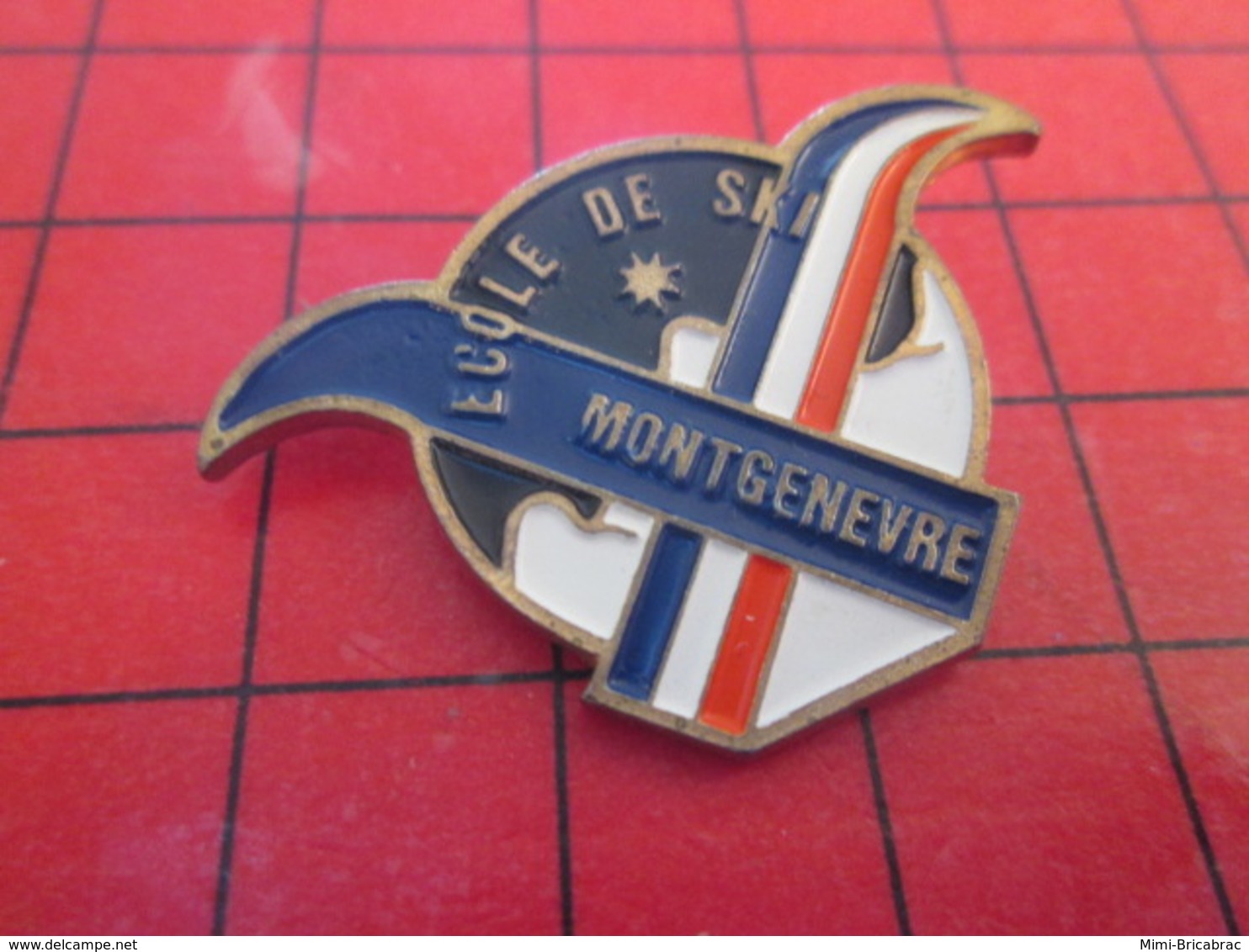 713k Pins Pin's  / Rare & Belle Qualité / THEME SPORTS : ECOLE DE SKI MONTGENEVRE - Winter Sports