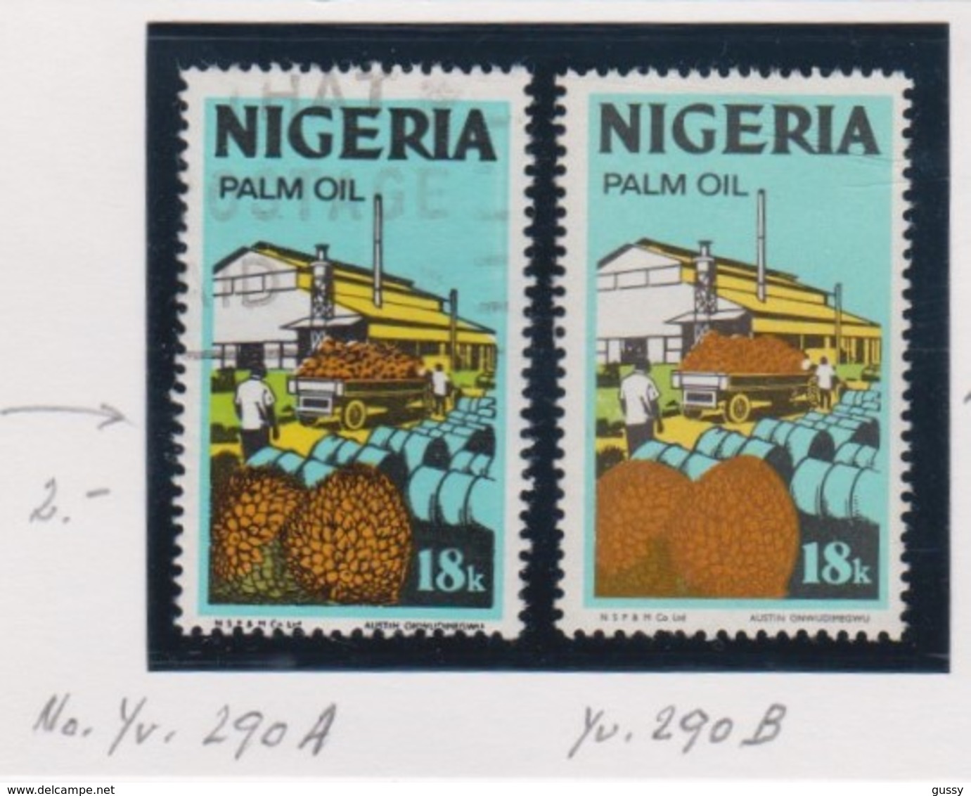 NIGERIA:  Les 2 Variantes: Le Y&T 290A Oblitéré Et Le Y&T 290B Neuf (*) - Nigeria (1961-...)