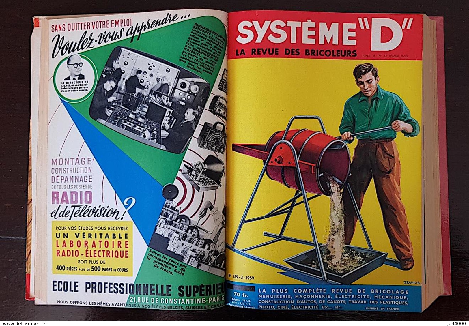 SYSTÈME "D" - LA REVUE DES BRICOLEURS - RELIURE éditeur 1959. Année Complète