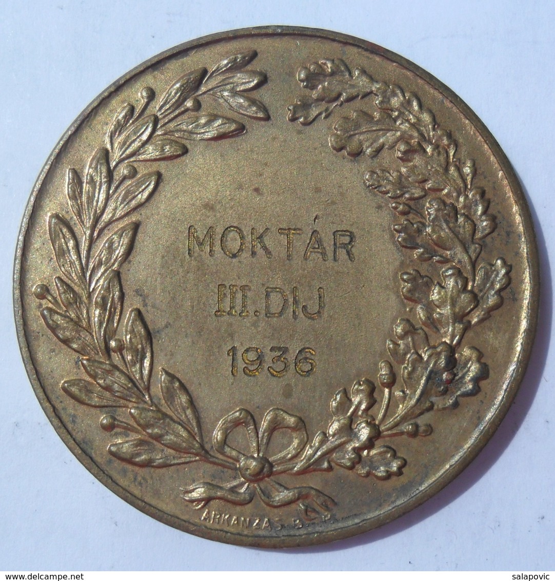 MEDAL Tennis MOKTAR 1936 KUT - Sonstige & Ohne Zuordnung