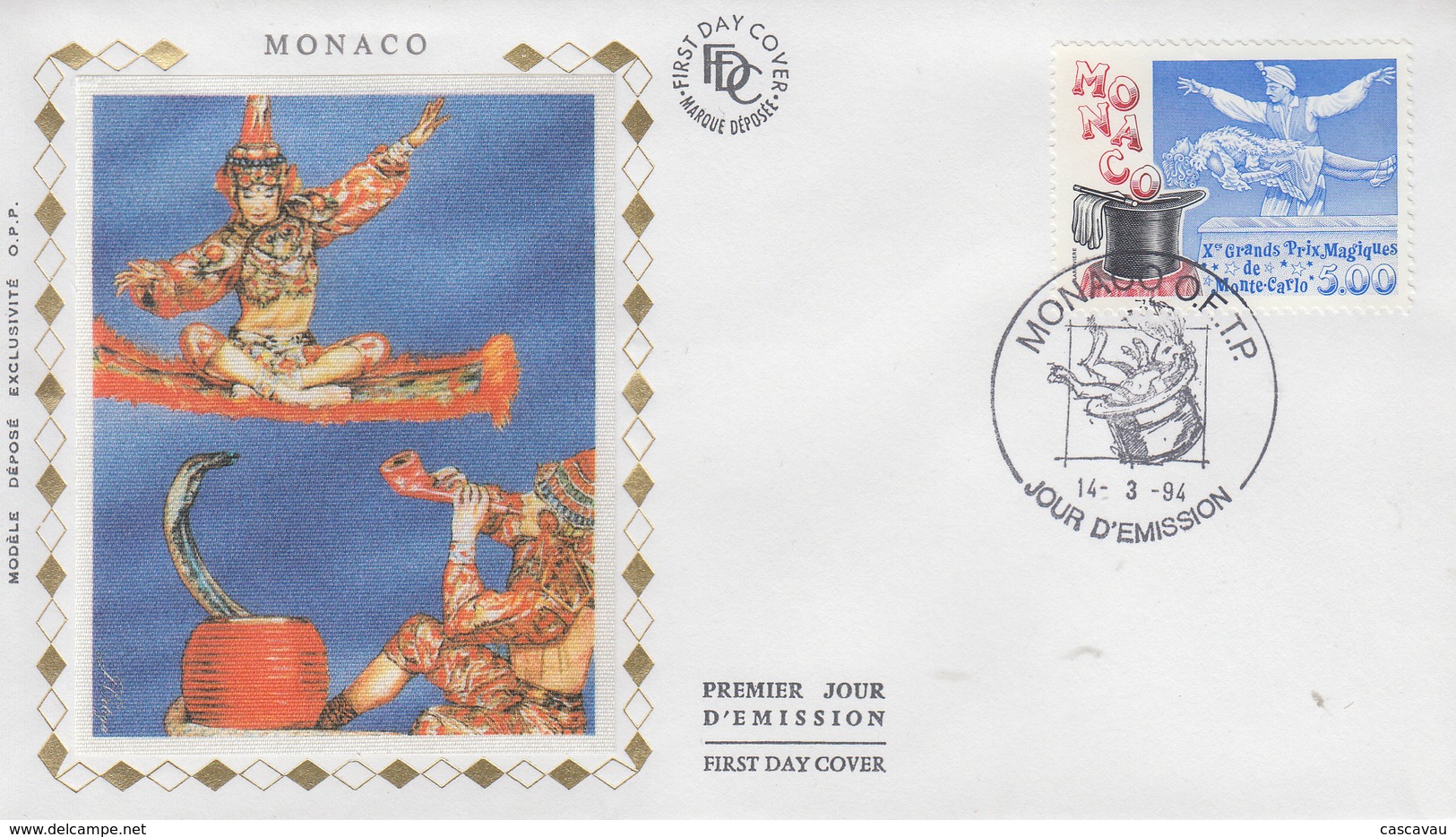 Enveloppe  FDC  1er Jour    MONACO     Xéme  Grands  Prix  Magiques  De  MONTE  CARLO   1994 - Circus