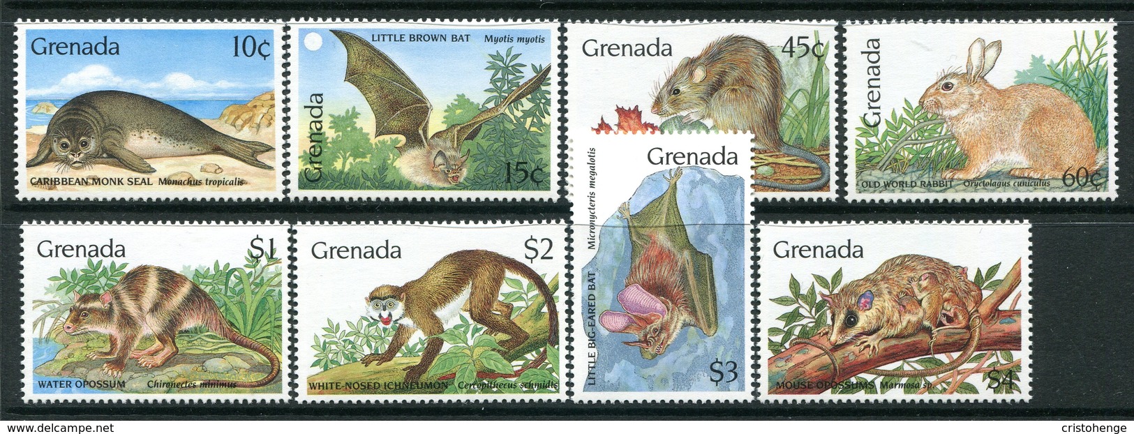 Grenada 1990 Fauna Set MNH (SG 2100-2107) - Grenada (1974-...)