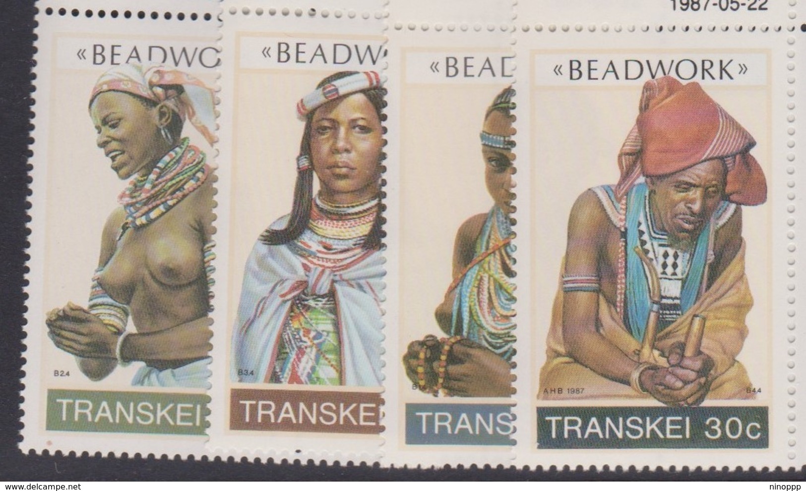 South Africa-Transkei SG 201-204 1987 Beadwork, Mint Never Hinged - Transkei