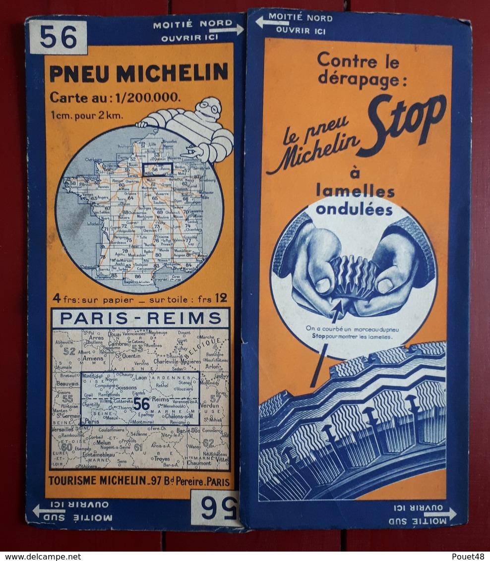Carte Routière MICHELIN - N° 56: PARIS - REIMS - Cartes Routières