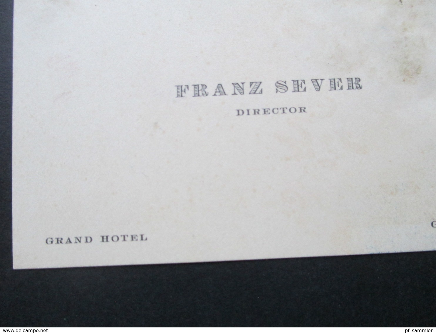 Sehr Alte Visitenkarte Um 1910 ?! Grand Hotel Director Franz Sever Fasano Garda-See / Lago Di Garda - Visitenkarten