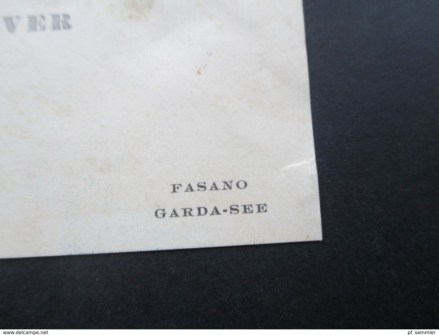 Sehr Alte Visitenkarte Um 1910 ?! Grand Hotel Director Franz Sever Fasano Garda-See / Lago Di Garda - Visitekaartjes