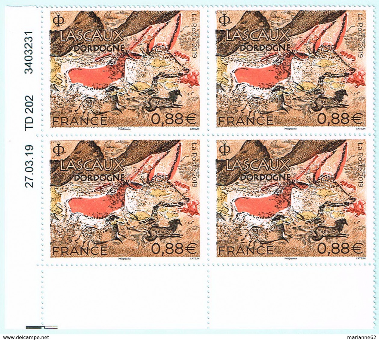 France 2019 Coin Daté " Grotte De Lascaux " MNH - Neuf   !!! New !!! - 2010-2019