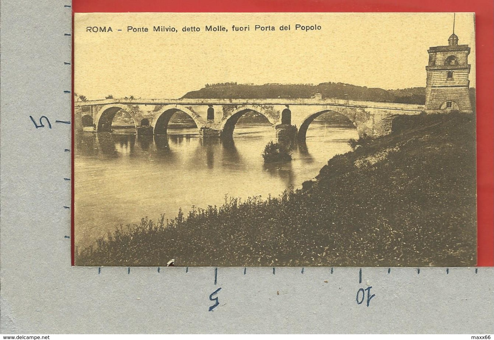 CARTOLINA NV ITALIA - ROMA - Ponte Milvio Detto Molle Fuori Porta Del Popolo - 9 X 14 - Ponts