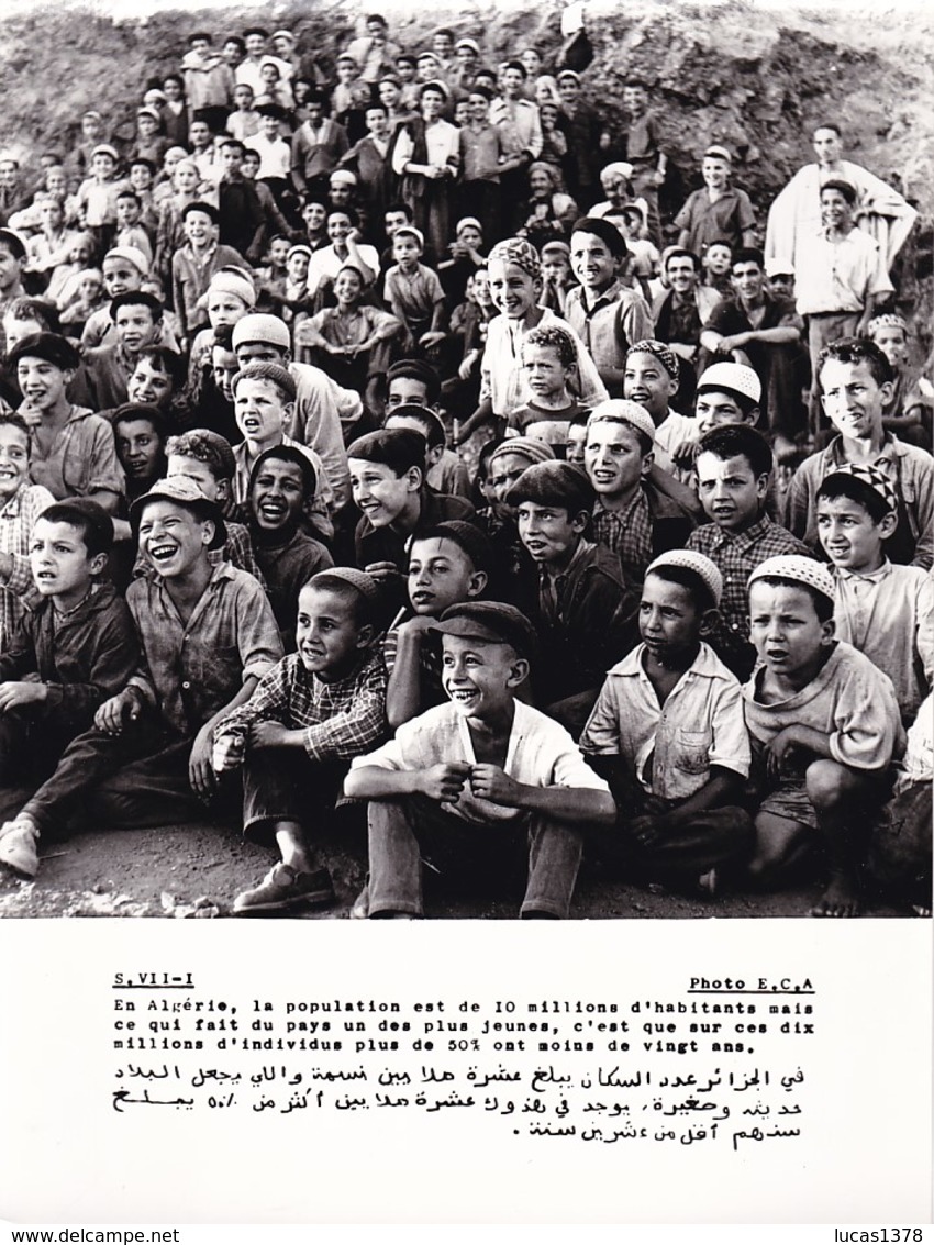 ALGERIE / PROPAGANDE 1959.1961 / MAGNIFIQUE PHOTO 18X24 / L AVENIR DE L ALGERIE - Kinder