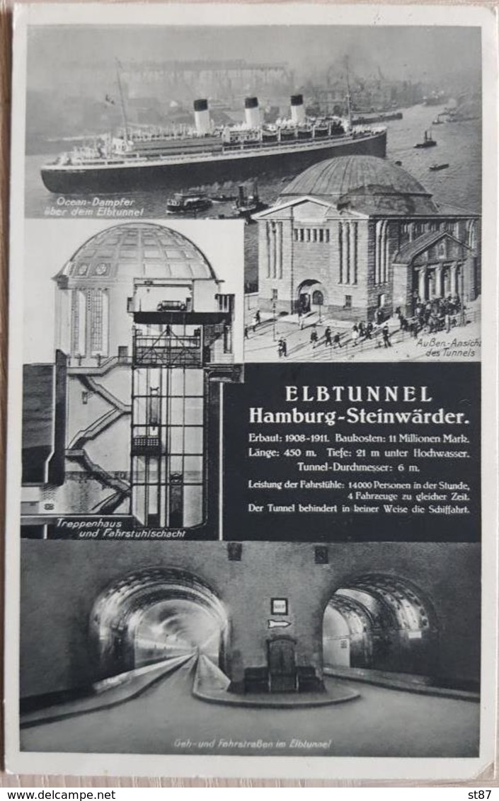 Germany 1939 Hamburg Elbtunnel - Altri & Non Classificati