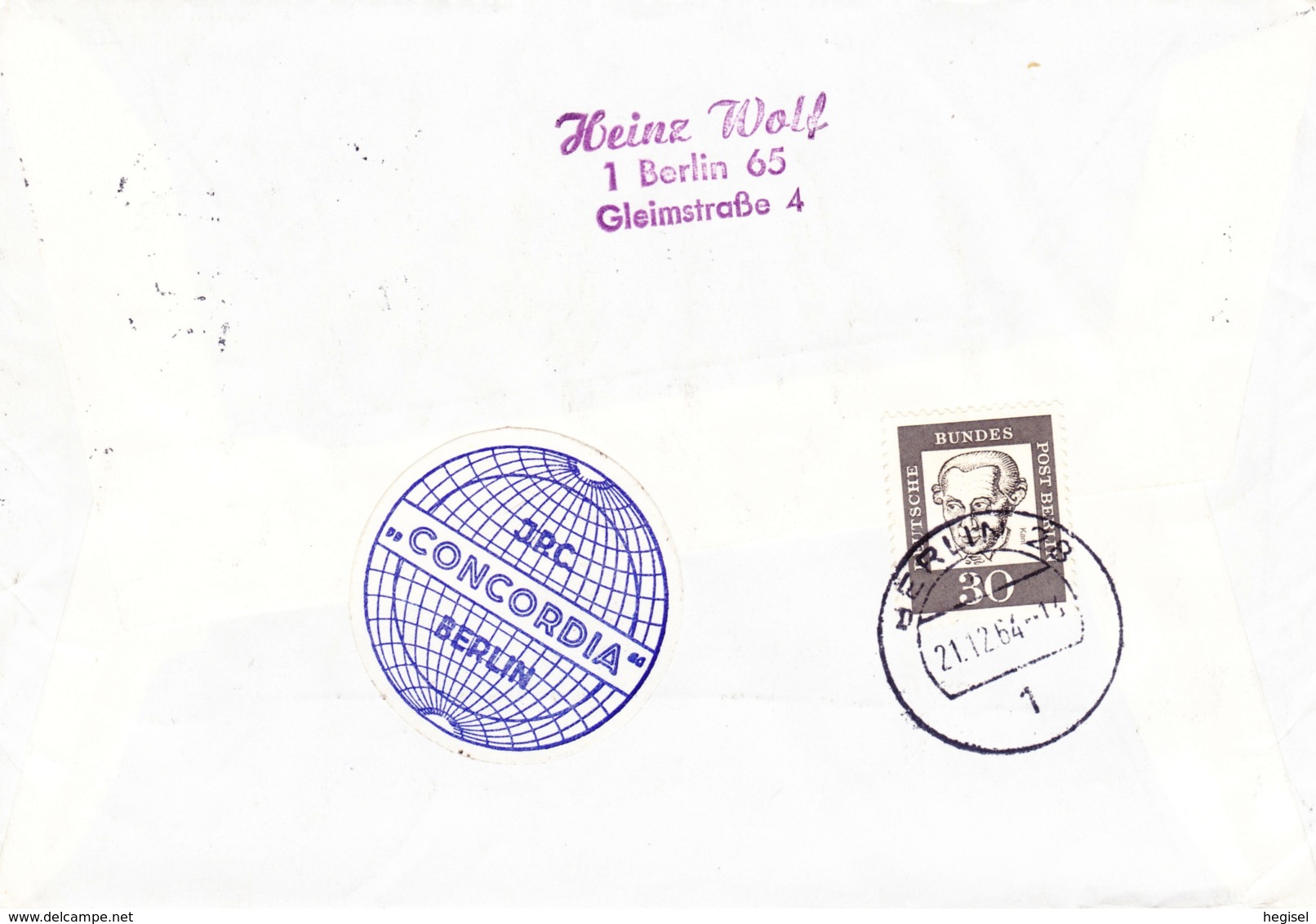 1964, Luftpost, Verschiedene Werte, REC, Echt Gelaufen - Berlin - Steyr/Österreich - Buste Private - Usati