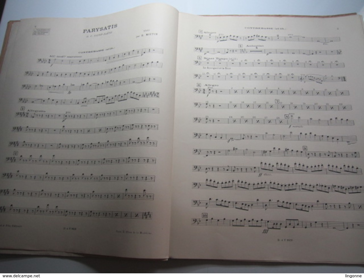 PARTITION TRIOS sur les opéras du répertoire moderne, Poèmes Symphoniques, etc... ROQUES MOUTON DURAND  27,5 X 35 cm env