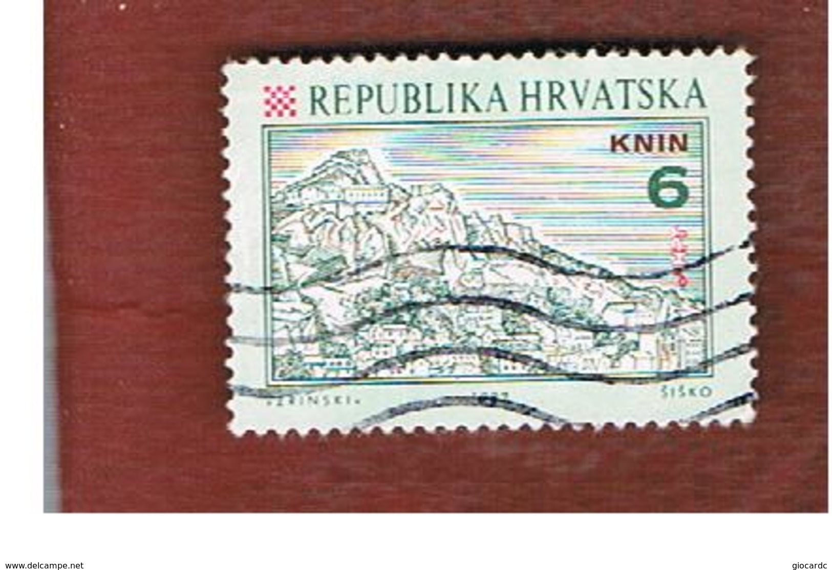 CROAZIA (CROATIA)  - SG 176  -  1992  CROATIAN TOWNS: KNIN   -   USED - Croazia