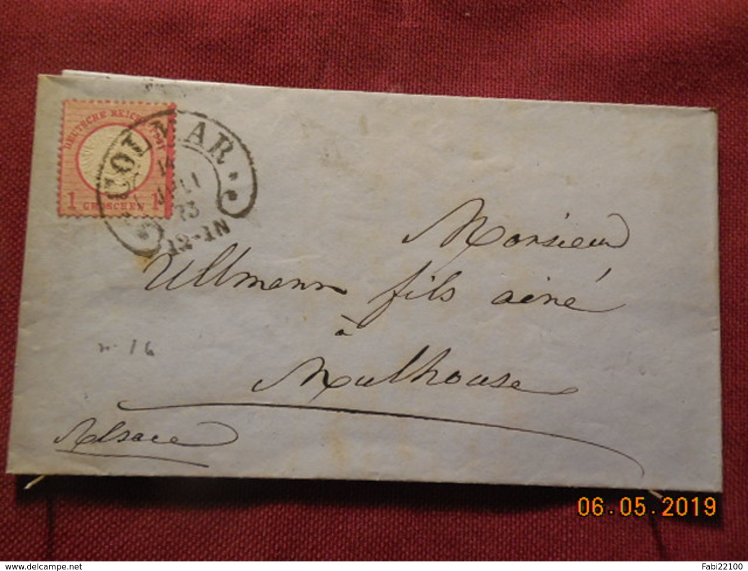 Lettre De 1873 D'Allemagne à Destination De Mulhouse - Covers & Documents