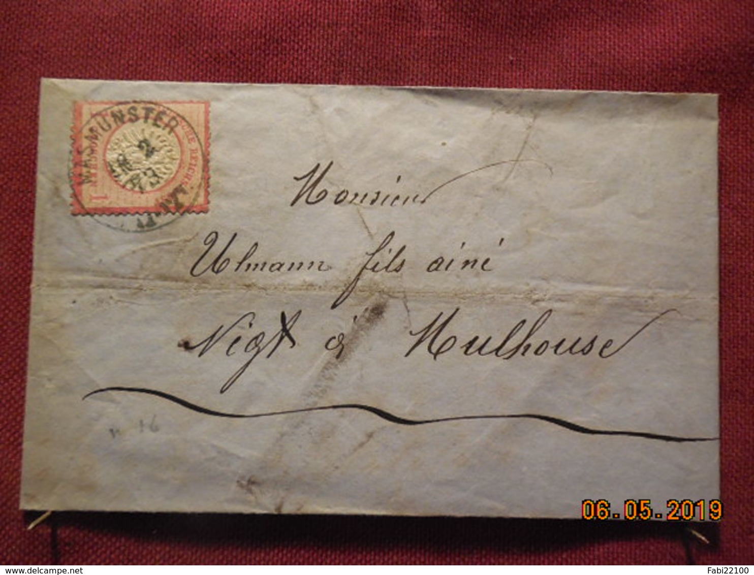 Lettre De 1873 D'Allemagne à Destination De Mulhouse - Lettres & Documents