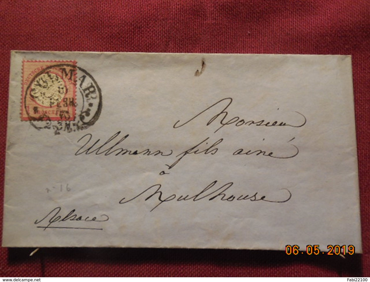 Lettre De 1873 D'Allemagne à Destination De Mulhouse - Storia Postale