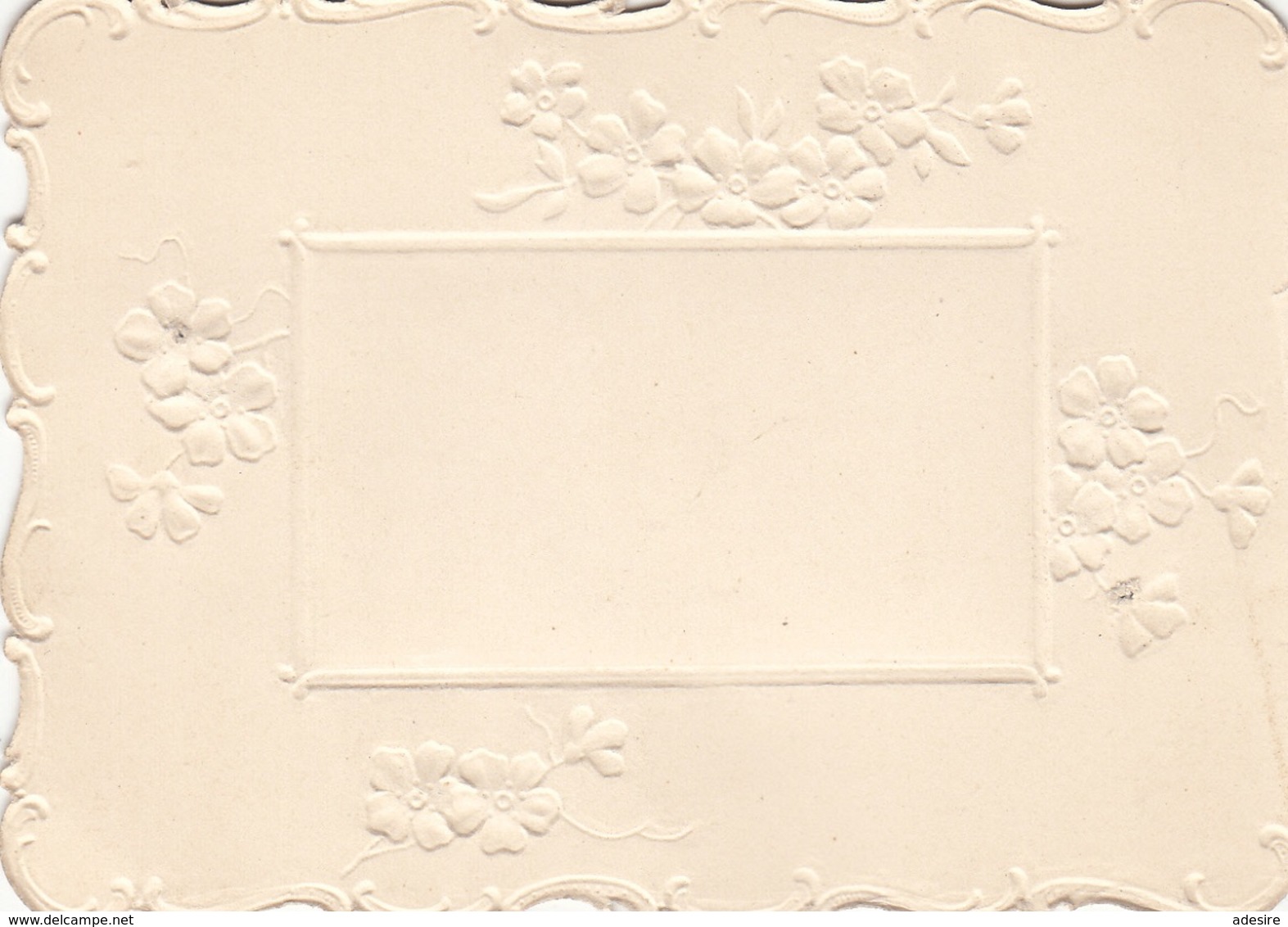 V1 - GLÜCKWUNSCHKÄRTCHEN, Gold Prägekarte Mit Litho, Um 1900, Gute Erhaltung, 10,5 X 9,5 Cm, Linker Rand Beschnitten - Sonstige & Ohne Zuordnung