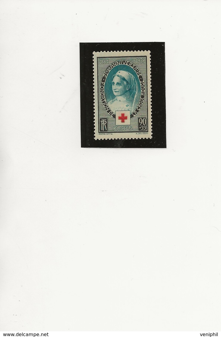 TIMBRE N° 422 NEUF SANS CHARNIERE -ANNEE 1939 - COTE : 17 € CROIX ROUGE - Nuovi
