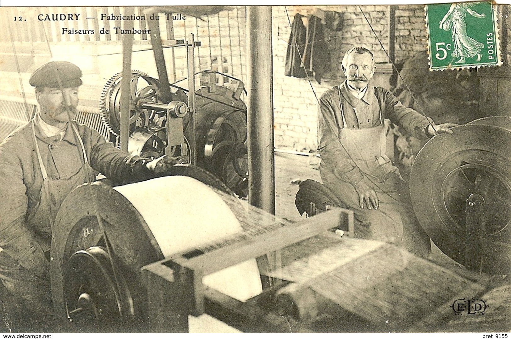 59 CAUDRY FABRICATION DE TULLE_ FAISEURS DE TAMBOUR ( A MOUSTACHE ) - Caudry