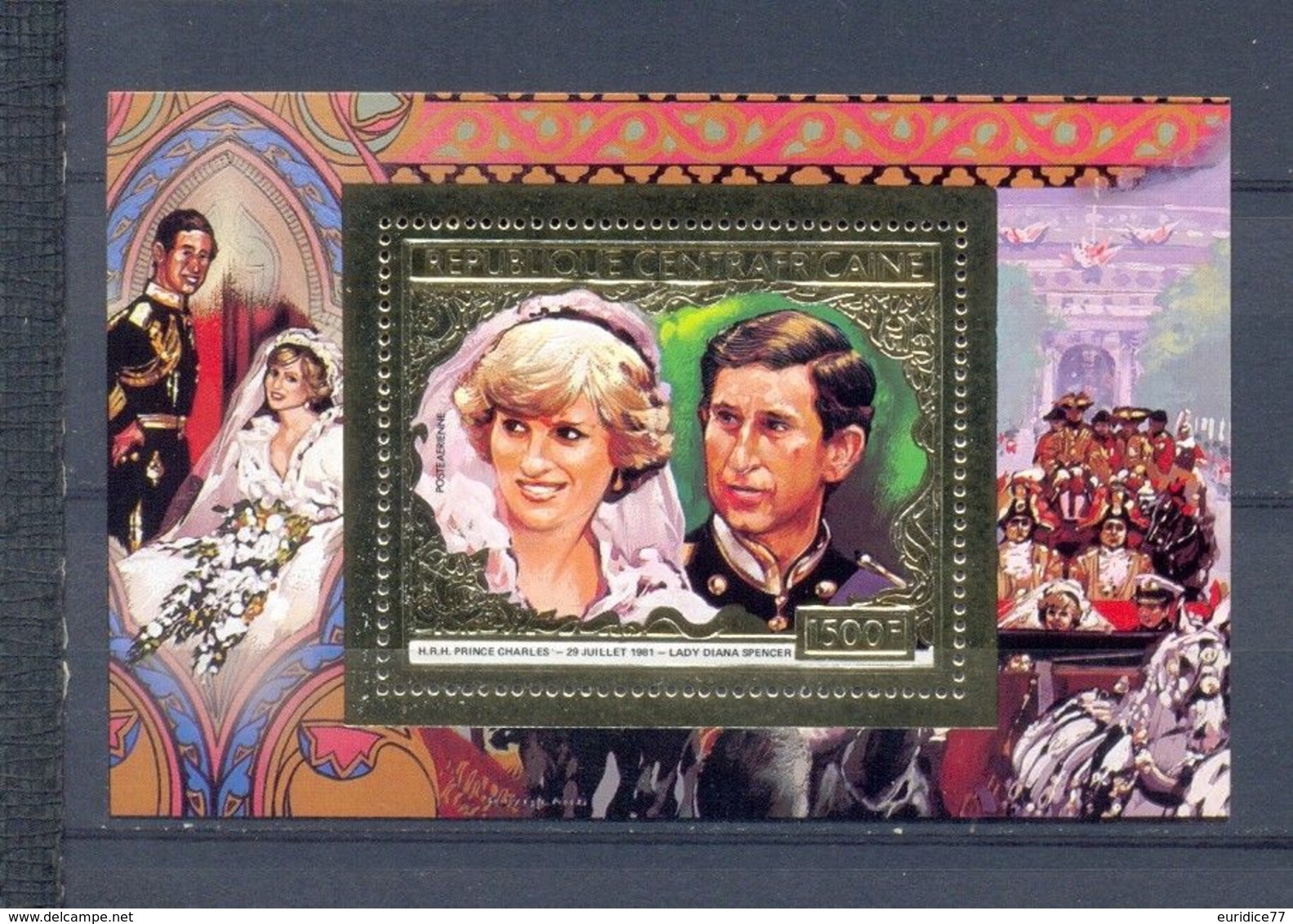 Central African Republic  1981 - Royal Wedding Golden Souvenir Sheet Mnh - República Centroafricana