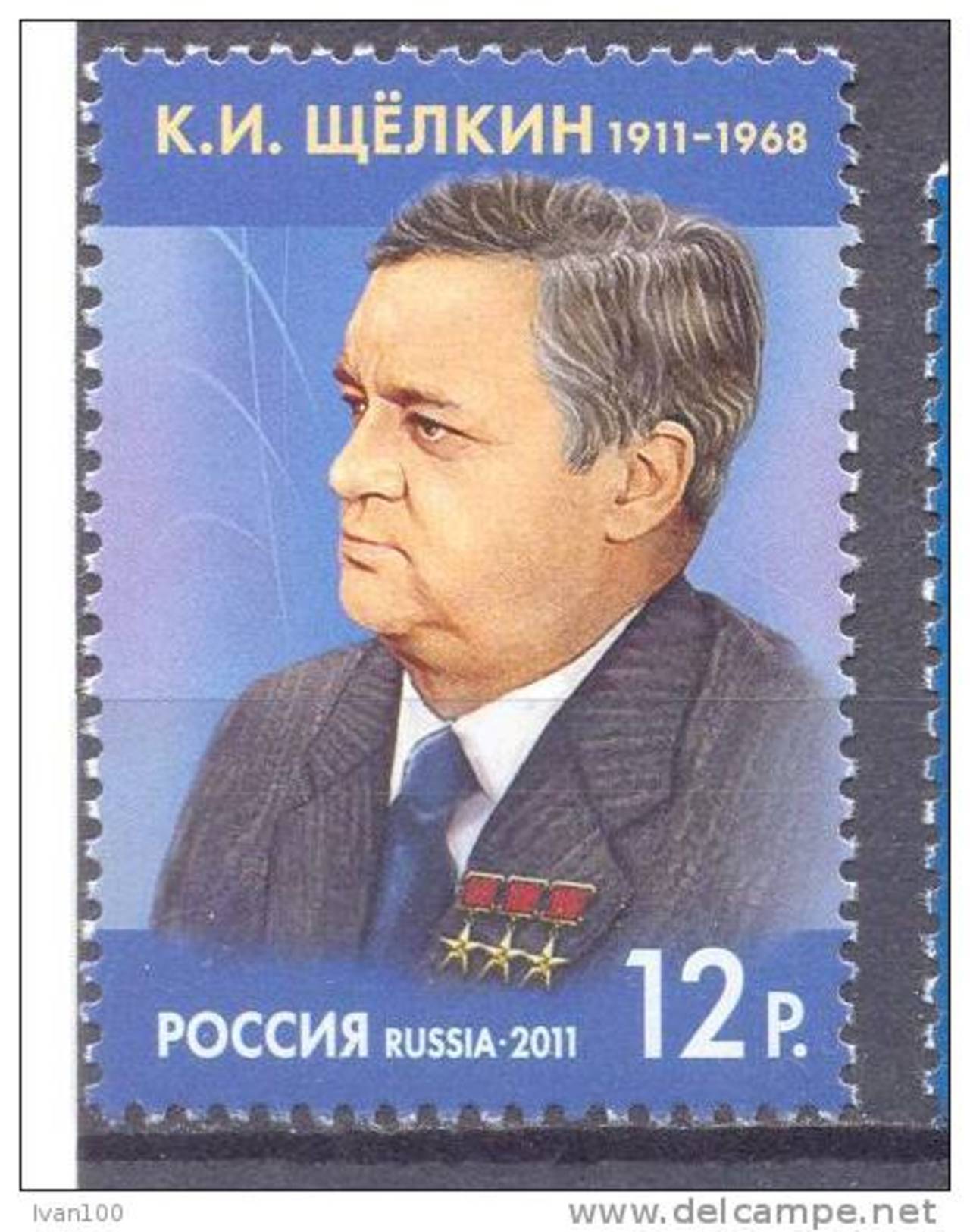 2011. Russia, K. Schelkin, Scientist, 1v, Mint/** - Unused Stamps