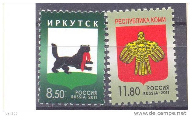 2011. Russia, Definitives, COA Of Towns & Regions, 2v, Mint/** - Unused Stamps