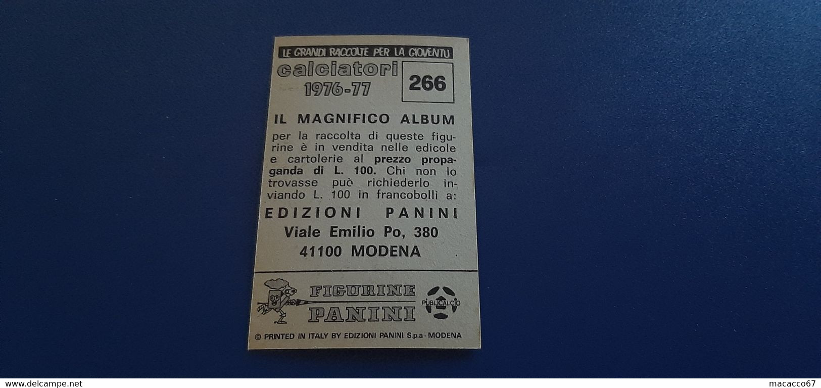 Figurina Calciatori Panini 1976/77 - 266 Tuttino Sampdoria - Edizione Italiana
