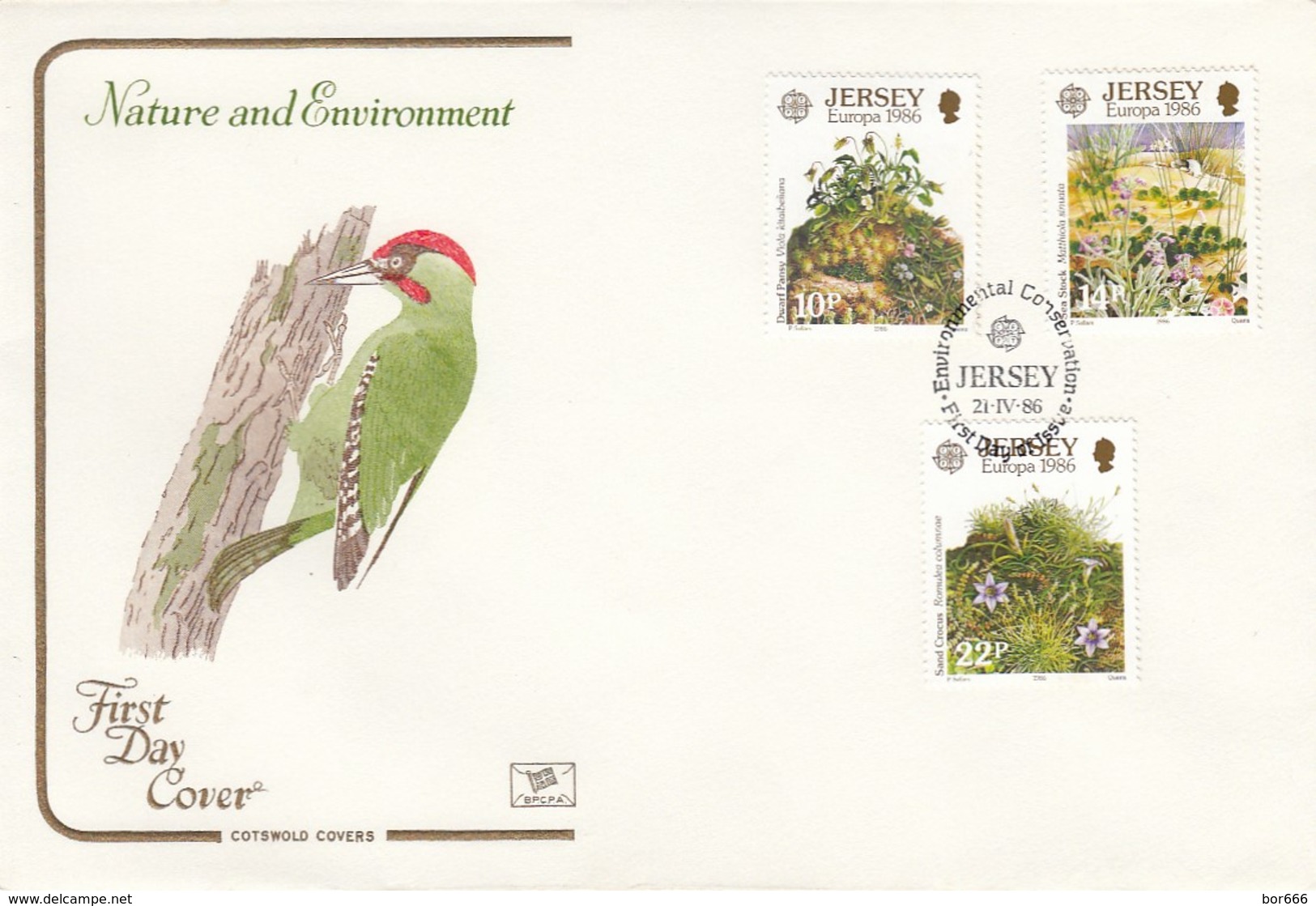 GOOD JERSEY FDC 1986 - Europa / Nature - Jersey