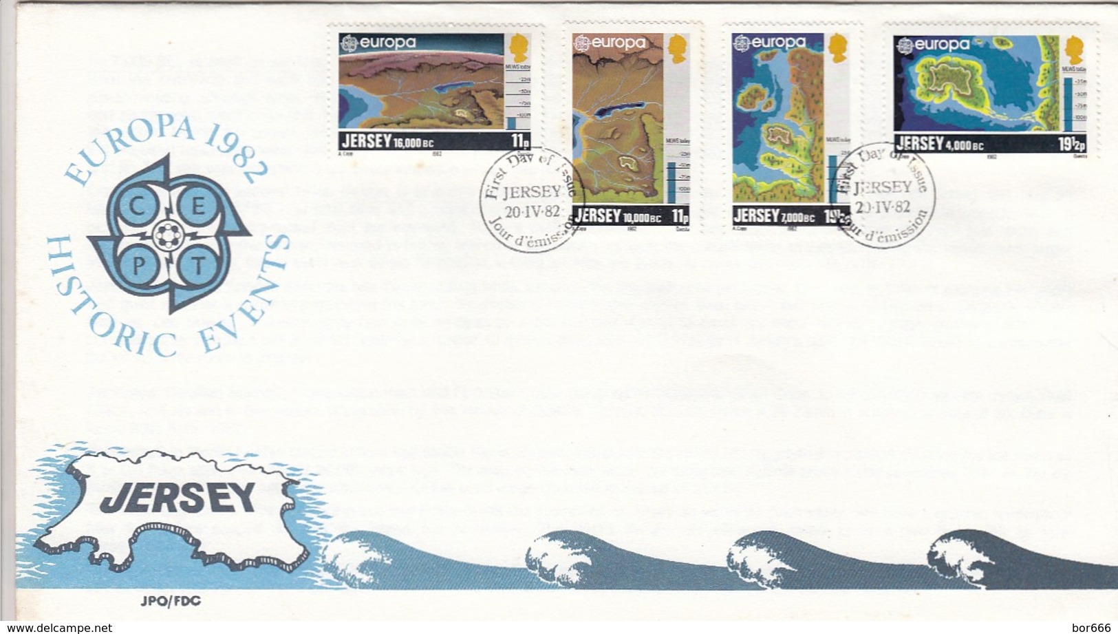 GOOD JERSEY FDC 1982 - Europa / Historic Events - Jersey