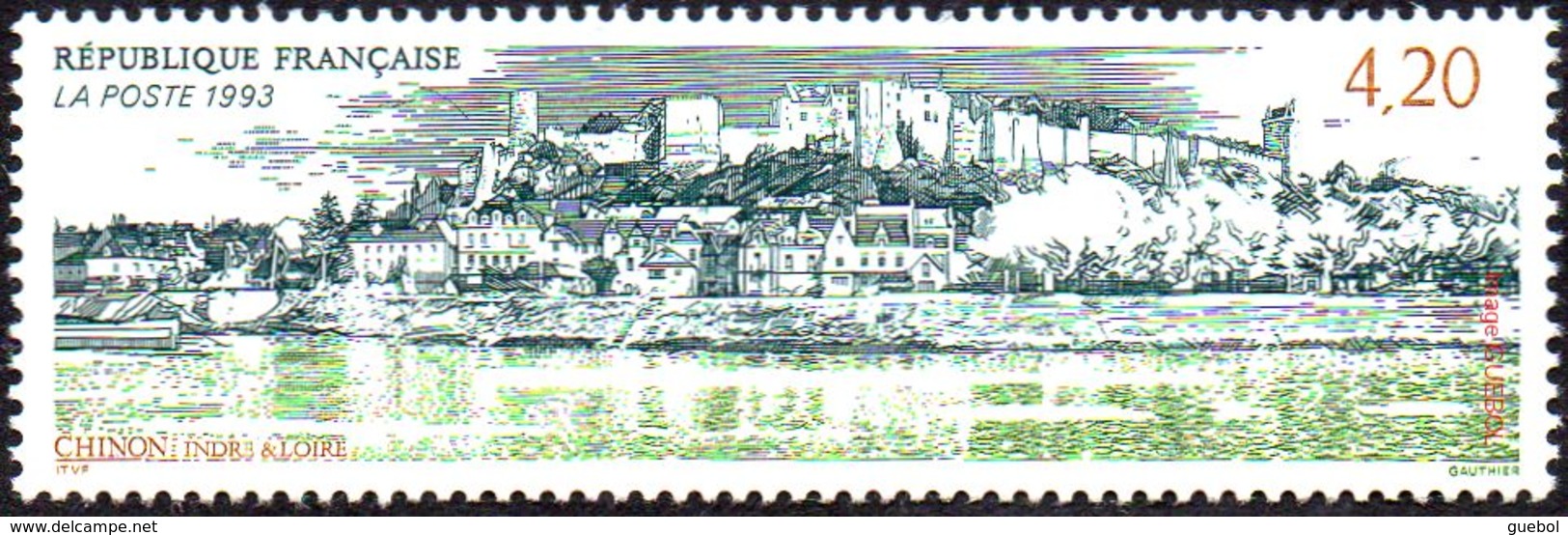 France N° 2817 ** Site Et Monument - Château De Chinon (Indre Et Loire) Devant La Vienne - Eau - Unused Stamps