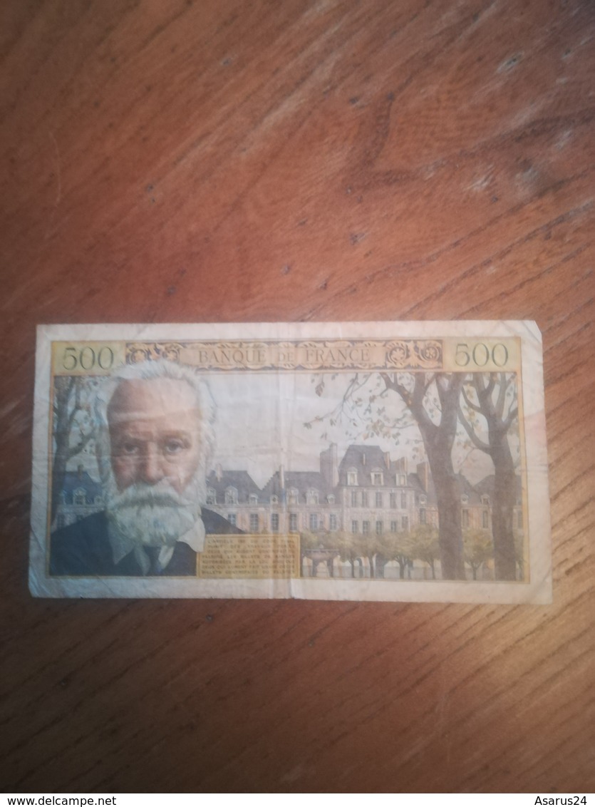 Billet 500 Francs Pasteur D 7/1/1954 - 500 F 1954-1958 ''Victor Hugo''