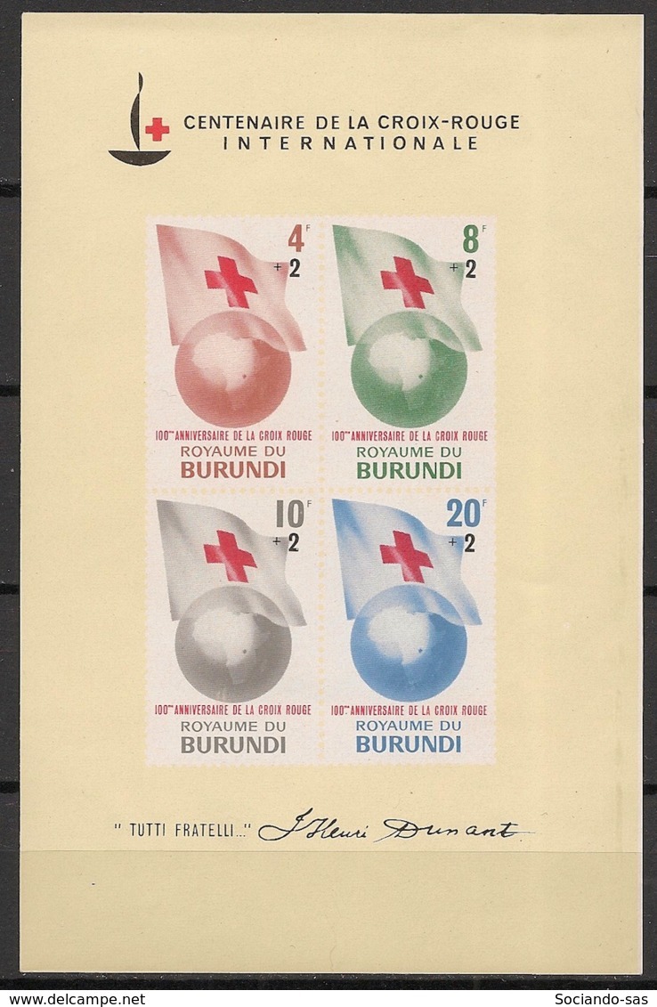 Burundi - 1963 - N°Mi. Bloc 1 - Croix Rouge - Neuf Luxe ** / MNH / Postfrisch - Neufs