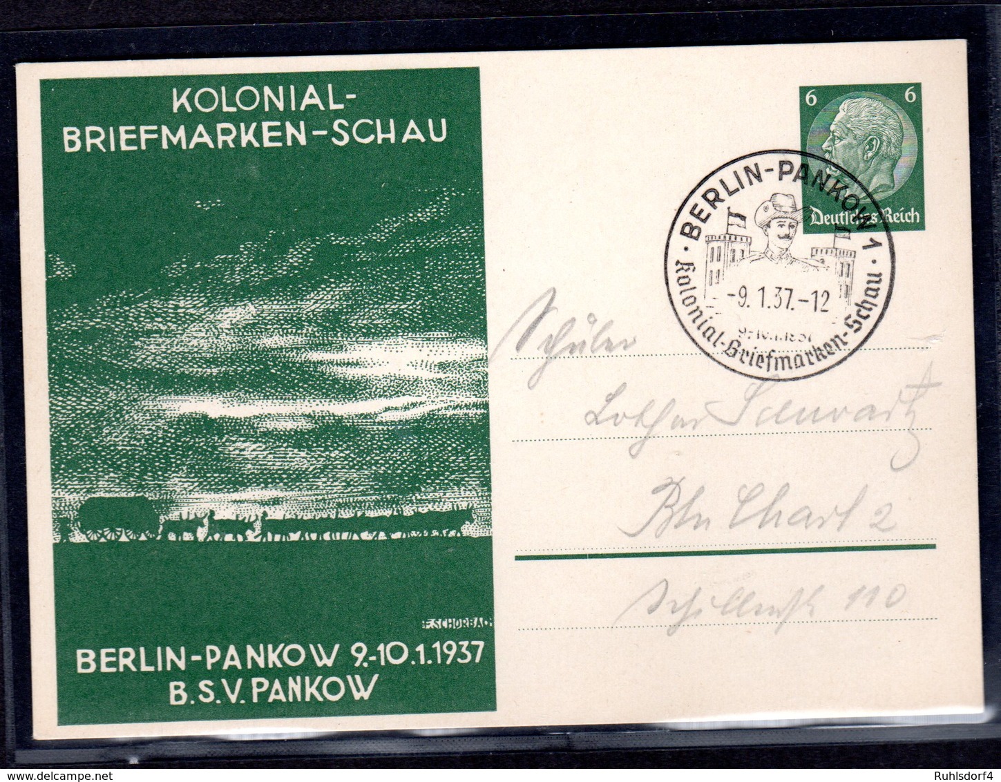 Privatganzsache "Kolonial-Briefmarken-Schau" - Sonstige & Ohne Zuordnung