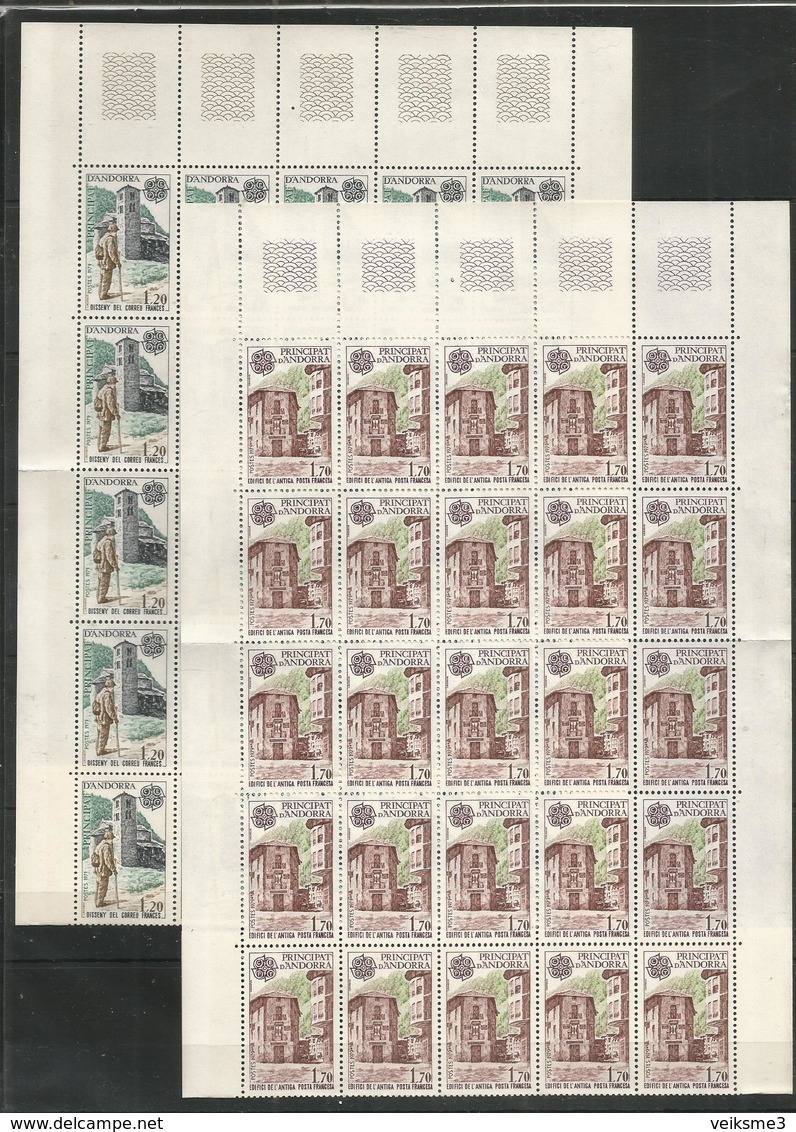 25x ANDORRA - MNH - Europa-CEPT - Architecture - 1979 - Folded Sheets - 1979